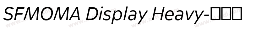 SFMOMA Display Heavy字体转换